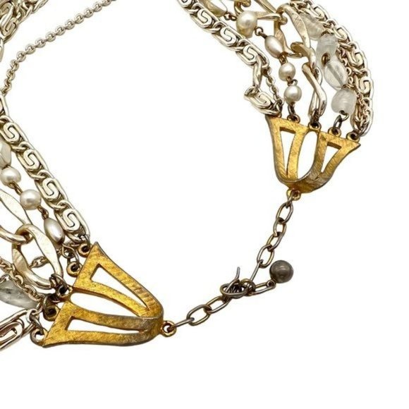 Arthur Pepper ART Vintage Multi Strand Layered Gold Necklace - Picture 9 of 9